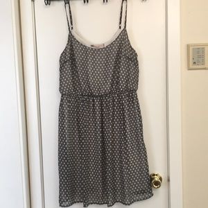 White and grey casual dress